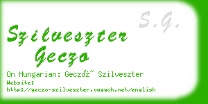 szilveszter geczo business card